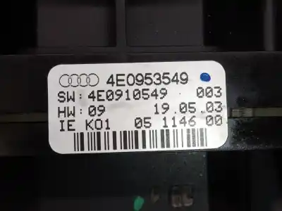 Автозапчастина б/у управління світлом для audi a8 (4e2) 4.2 quattro посилання на oem iam 4e0953549 4e0953503b 4e0953521a 4e0910549