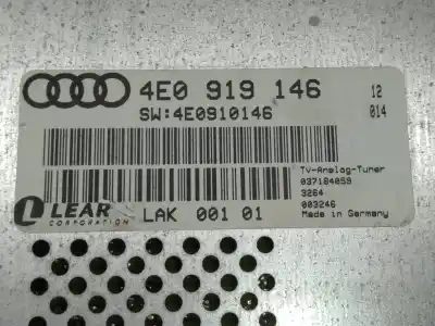 Автозапчастина б/у електронний модуль для audi a8 (4e2) 4.2 quattro посилання на oem iam 4e0919146  