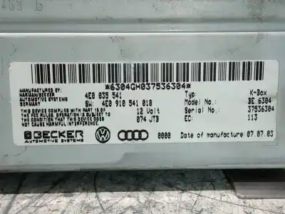 Автозапчастина б/у електронний модуль для audi a8 (4e2) 4.2 quattro посилання на oem iam 4e0035541  