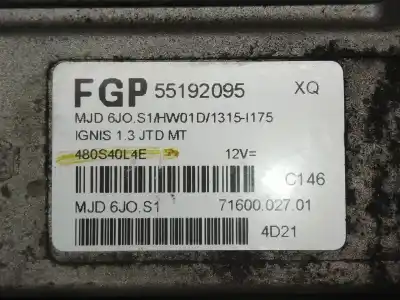 İkinci el araba yedek parçası ecu motor kontrol cihazi için suzuki ignis rm (mh) básico oem iam referansları 55192095 7160002701 fgp xq mjd6jos1