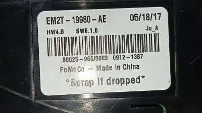 Second-hand car spare part heating / air conditioning control panel for ford s-max titanium 4x4 oem iam references em2t19980ae  