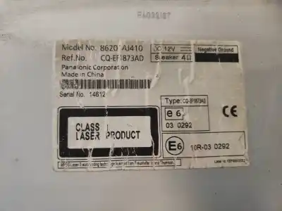 Автозапчастина б/у аудіо система / радіо cd для subaru legacy lim. b14 limited посилання на oem iam 86201aj410  