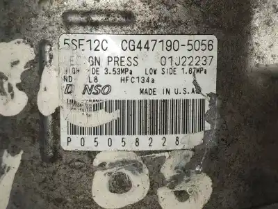 Peça sobressalente para automóvel em segunda mão compressor de ar condicionado a/a a/c por dodge caliber (pm) 2.0 se referências oem iam cg4471905056  01j22237
