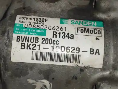 Second-hand car spare part air conditioning compressor for ford transit custom v362 autobús (f3) 2.2 tdci oem iam references sd7v161832f  bk2119d629ba