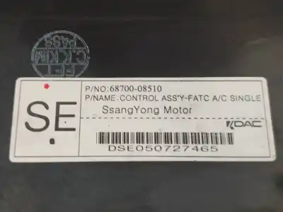 Second-hand car spare part heating / air conditioning control panel for ssangyong rexton 2.7 turbodiesel cat oem iam references 6870008510  