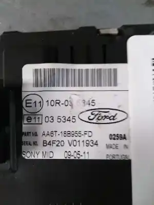Piesă de schimb auto la mâna a doua ecran display multifuncțional displei pentru ford fiesta (cb1) motor 1.6 ltr. - 70 kw tdci cat referințe oem iam aa6t18b955fd  
