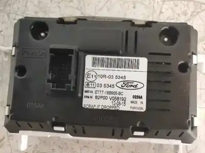 Second-hand car spare part multifunction display for ford fiesta (ccn) black edition oem iam references et7t18b955bc  