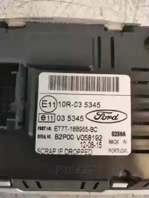 Second-hand car spare part multifunction display for ford fiesta (ccn) black edition oem iam references et7t18b955bc  