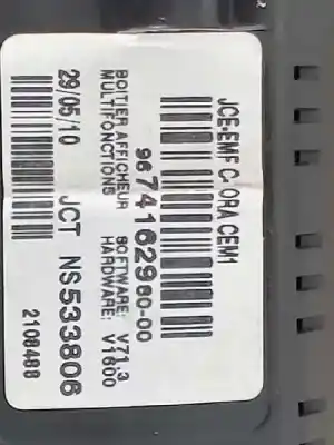 Second-hand car spare part multifunction display for citroen ds3 base oem iam references 9674162980  533806