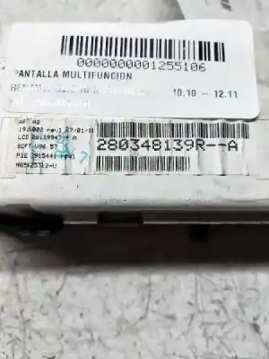 Second-hand car spare part multifunction display for renault clio iii authentique oem iam references 280348139r  