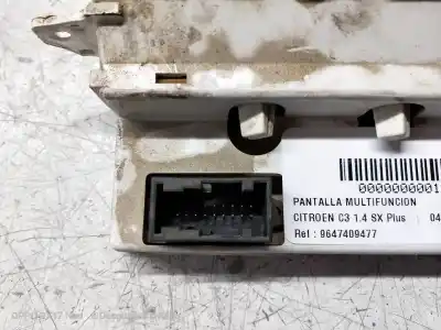 Second-hand car spare part multifunction display for citroen c3 1.4 oem iam references 9647409477  216694657b