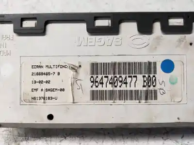 Second-hand car spare part multifunction display for citroen c3 1.4 oem iam references 9647409477  216694657b