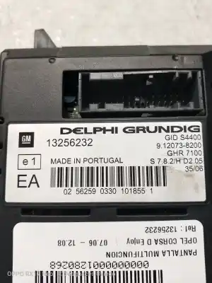 Second-hand car spare part multifunction display for opel corsa d enjoy oem iam references 13256232  