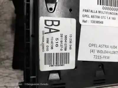 Автозапчасти б/у многофункциональный дисплей за opel astra gtc 1.4 16v ссылки oem iam 13238548  565412769