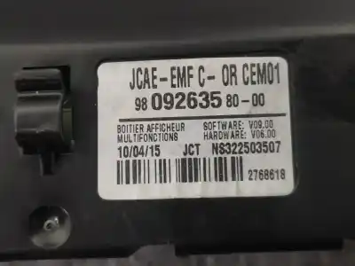 Second-hand car spare part multifunction display for citroen c4 lim. live edition oem iam references 9809263580  ns322503507