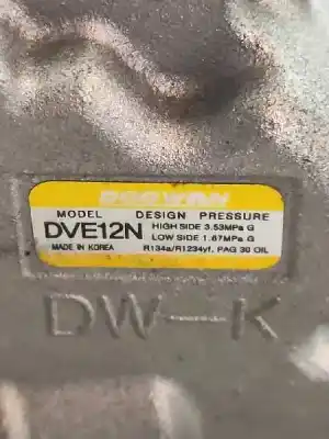 Peça sobressalente para automóvel em segunda mão compressor de ar condicionado a/a a/c por kia stonic (ybcuv) concept referências oem iam dve12n  
