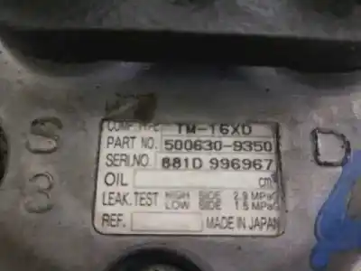 Peça sobressalente para automóvel em segunda mão compressor de ar condicionado a/a a/c por nissan cabstar 2.7 td referências oem iam 5006309350 1020570 tm16xd