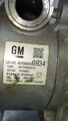 Pezzo di ricambio per auto di seconda mano compressore aria condizionata per opel mokka x innovation start/stop riferimenti oem iam 424569346934  