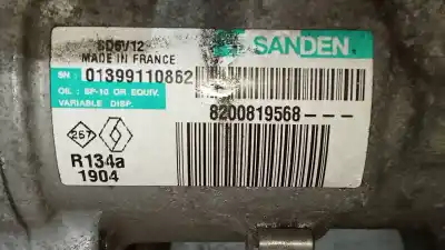 Second-hand car spare part air conditioning compressor for renault grand modus authentique oem iam references sd6v121904  8200819568