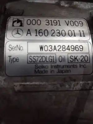 Автозапчасти б/у компрессор кондиционера воздуха за smart coupe básico (45kw) ссылки oem iam 0003191v009  