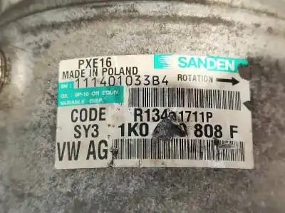 Автозапчастина б/у компресор кондиционера для volkswagen caddy ka/kb (2c) kasten посилання на oem iam 1k0320808f  pxe16 sy3