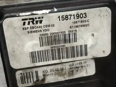 Peça sobressalente para automóvel em segunda mão abs por citroen c6 básico referências oem iam s118676002c 15871903 15871803c 9660250480
