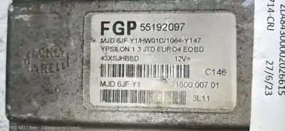 Second-hand car spare part ecu engine control for lancia ypsilon (101) 1.3 16v multijet argento oem iam references 55192097  7160000701