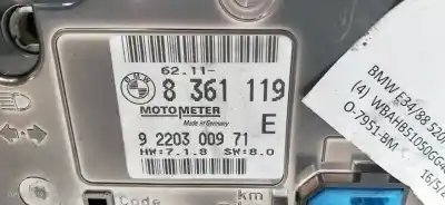 Pièce détachée automobile d'occasion compteur de vitesse tableau de bord pour bmw serie 5 berlina (e34) 520i (95kw) références oem iam 62118361119  9220300971