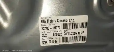 Second-hand car spare part passenger side right window regulator for kia cee´d active oem iam references 824801h070  
