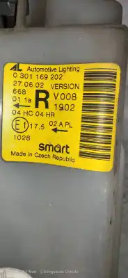 Second-hand car spare part right headlight for smart coupe 0.6 turbo cat oem iam references   