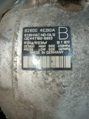 Pezzo di ricambio per auto di seconda mano compressore aria condizionata per renault espace v intens riferimenti oem iam 4471606893  926004eb04