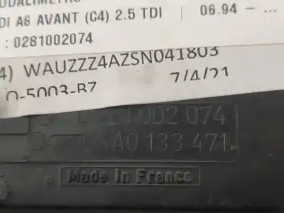 Автозапчастина б/у витратомір повітря для audi a6 c4 (4a2) 2.5 tdi посилання на oem iam 0281002074  4a0133471