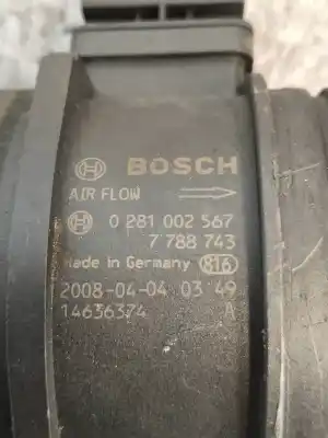 Second-hand car spare part flowmeter for bmw serie 3 coupe (e92) 320d oem iam references 0281002567  7788743