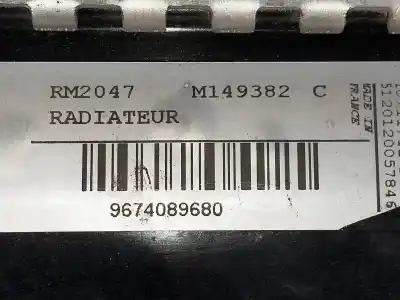 Peça sobressalente para automóvel em segunda mão radiador de água por citroen c4 lim. tonic referências oem iam 9674089680  m149382c