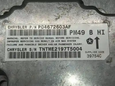 Second-hand car spare part airbag kit for dodge caliber s oem iam references p04672603af  pm49