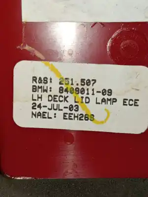 Second-hand car spare part interior left tailgate light for bmw x5 (e53) 3.0d oem iam references 840901109  