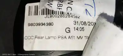 Second-hand car spare part interior left tailgate light for citroen c3 live oem iam references 9803934380  