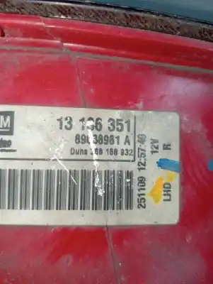 Second-hand car spare part right tailgate light for opel corsa d navi oem iam references 13186351  89038961a