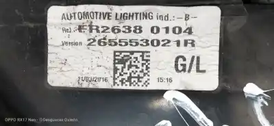 Second-hand car spare part left tailgate light for renault clio iv dynamique oem iam references 265553021r  