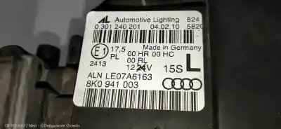 Second-hand car spare part left headlight for audi a4 b8 avant (8k5) 2.0 tdi oem iam references 8k0941003  0301240201