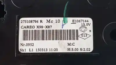 Peça sobressalente para automóvel em segunda mão comando de sofagem (chauffage / ar condicionado)  por renault captur helly hansen referências oem iam 275108796r  e1067144