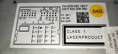 İkinci el araba yedek parçası ses sistemi / radyo cd için volkswagen golf v berlina (1k1) highline oem iam referansları 3c8035195f  7640206360