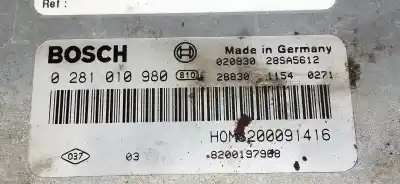 Second-hand car spare part ecu engine control for renault scenic rx4 (ja0) 1.9 dci salomon oem iam references 0281010980  hom8200091416