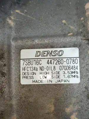 Second-hand car spare part air conditioning compressor for bmw x3 (e83) 3.0d oem iam references 4472600780  7sbu16c