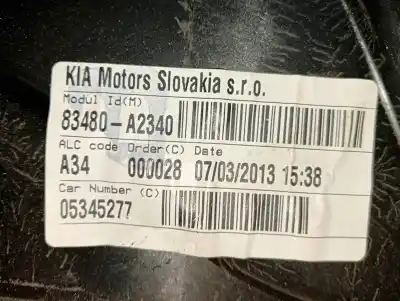 Second-hand car spare part rear right window regulator for kia cee´d concept oem iam references 83480a2340 05345277 a34000028