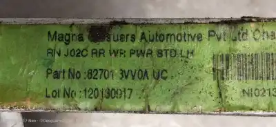 Peça sobressalente para automóvel em segunda mão elevador de vidros traseiro esquerdo por nissan note acenta referências oem iam 827013vv0a  827301hb1a