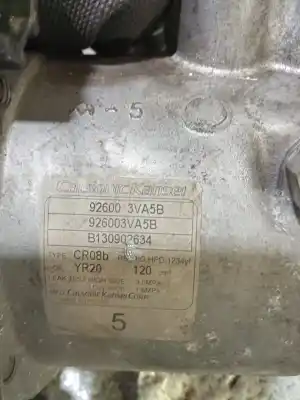 Second-hand car spare part air conditioning compressor for nissan note acenta oem iam references 926003va5b  