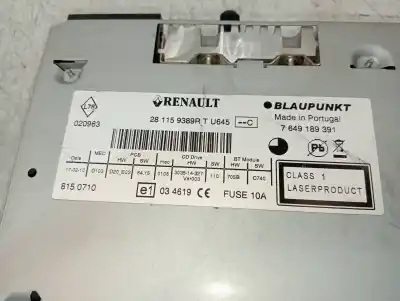 Second-hand car spare part audio system / radio cd for renault fluence expression oem iam references 281159389r  7645189391