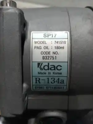 Pezzo di ricambio per auto di seconda mano compressore aria condizionata per ssangyong rexton w limited 4wd riferimenti oem iam 6711303211  sp17r134a