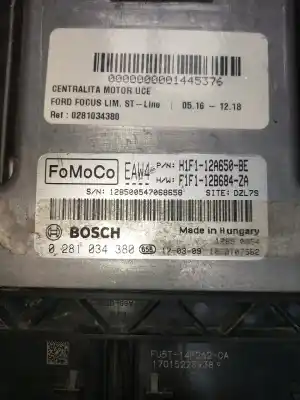 Second-hand car spare part ecu engine control for ford focus turn. (cb8) st line tdci oem iam references 0281034380 f1f112b684za h1f112a650be